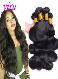 Indian Raw Virgin Human Hair 4 Packles Body Wave Hair Extensions Cambodge tisse 95100gpiece 1030inch Color Natural Color3768243