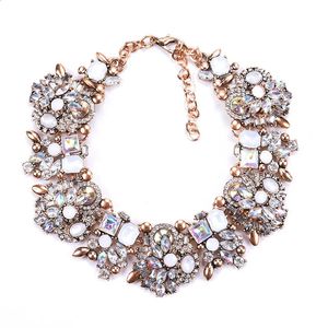 Indiase verklaring choker ketting vrouwen luxe kristal strass grote kraag grote slabbetje boho bruiloft sieraden 240125