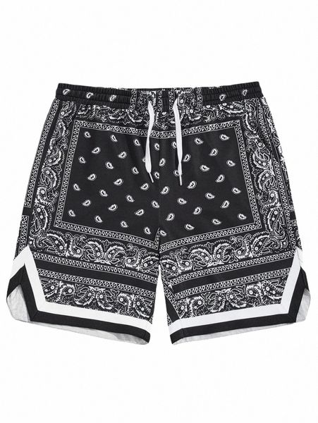 Indian Styl Totem Print Summer Shorts para hombres Pantalones cortos de natación de secado rápido Pantalones de playa casuales de gran tamaño Fi Trend Hombres Ropa d1JF #