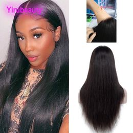 Cheveux vierges indiens 10-38 pouces HD 13 * 4 Lace Front Wig Straight Body Wave Yaki Deep Water Waves Kinky Curly 100% Perruques de cheveux humains