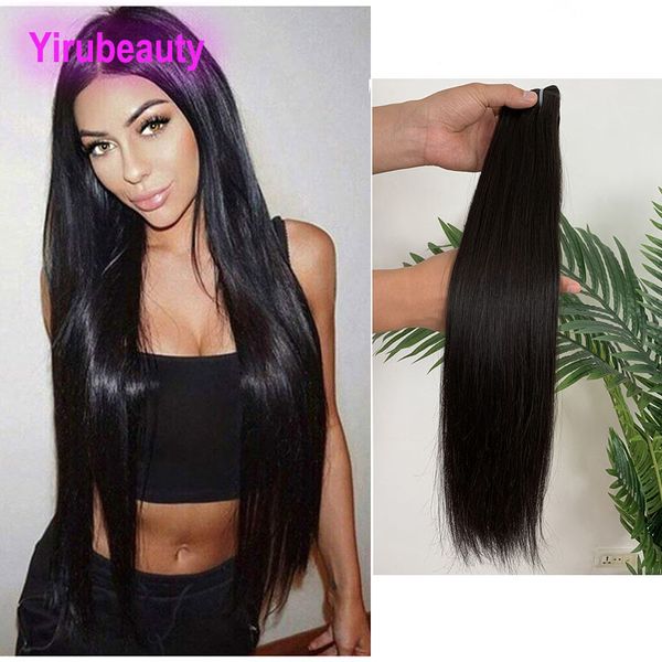 Cheveux vierges indiens 3 faisceaux Double dessiné soyeux droit 100% cheveux humains 3 pièces/lot 10-20 pouces Remy cheveux Yirubeauty