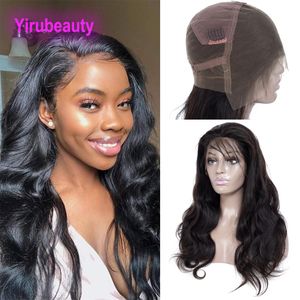 Perruque Full Lace Wig indienne vierge, cheveux ondulés, densité 150%, vente en gros, produits capillaires 12-30 pouces, partie libre, couleur naturelle