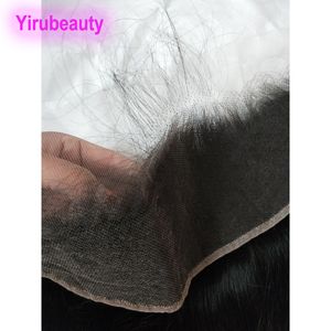 Yirubeauty – perruque Lace Frontal wig indienne Remy lisse, cheveux indiens vierges, 13x4 HD, 13 par 4, fermetures frontales en dentelle, couleur naturelle