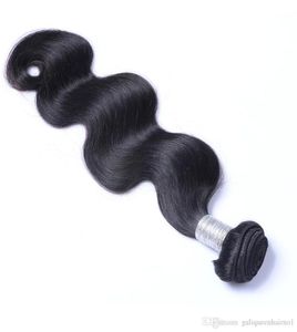 Indien Vierge Human Hair Body Wave non traitée Remy Hair tissages Double Tofts 100 Gbundle 1Bundlelot peut être teint blanchied2802078