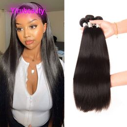 Indian Maagd Human Hair Silky rechte natuurlijke kleur 10-30 inch 95-100G/stuk Remy Double RabeS Yirubeauty