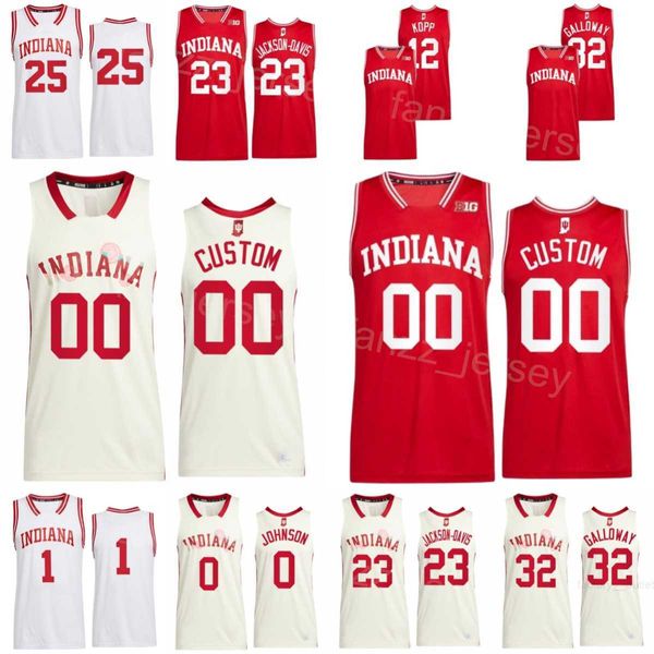 Indiana Hoosiers 23 Trayce Jackson-Davis Jerseys Basketball College 1 Jalen Hood-Schifino 0 Xavier Johnson 25 Race Thompson 12 Miller Kopp 32 Trey Galloway NCAA