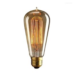 Geïndividualiseerde rechte zijde retro edison kroonluchter lamp E27 schroeflichtbron