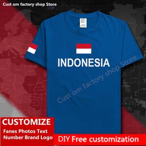 Indonésie indonésien t-shirt personnalisé Jersey Fans bricolage nom numéro marque haute rue mode Hip Hop ample décontracté t-shirt 220616