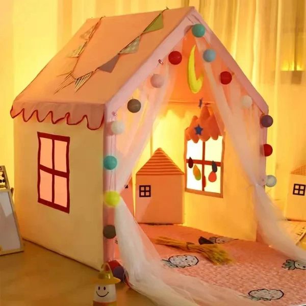 Tente intérieure et extérieure pour enfants Baby Princess Playhouse Super grande pièce Crawling Tent Castle Princess Living Game Home 240415