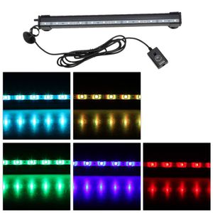 Lumières d'aquarium d'intérieur 12 LED Bubble Aquarium Submersible Télécommande Fish Tank LED Light Bar