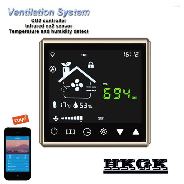 Controlador de ventilación de monitoreo de CO2 interior WIFI RS485 Control de conexión remota