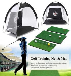 Binnen opvouwbare golf slaan kooi oefening net trainer training hulpmat Mat Driver Iron Garden grasland golftrainingsapparatuur1280702325439