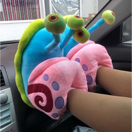 Indoor Gary Warm Lovers Slippers Femmes créatives d'escargots Coton Coton Furry House House en peluche Softs Unisexe Chaussures grandes taille 820F
