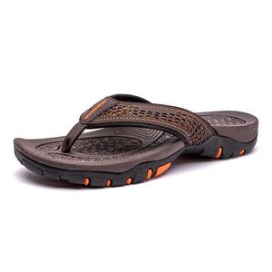 Indoor HBP Non-Merk Topkwaliteit en Outdoor Zachte Zomerstrandsandalen voor Heren Platte Schoenen Plus Maat 48 Comfortabele Slippers