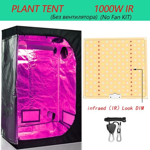 Ensemble de culture hydroponique intérieur Grow Lights Room de tente Kit complet 4000w LED Grow Light Carbon Filtre combo multiple taille verte