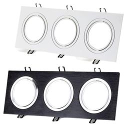 Binnenverlichting zwart wit zilver verlichting accessoires vierkant verzonken led plafond licht verstelbaar frame mr16 gu10 bollen downlighs uSastar