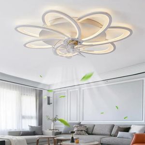Binnenverlichting voor woonkamer plafondventilator met lichten afstandsbediening Noordse creatieve ventilator plafondlamp