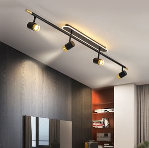 Éclairage intérieur moderne Led Plafonnier Lumière Noir Lustre Projecteur pour Salon Chambre Salle À Manger Couloir Spot Luminaires