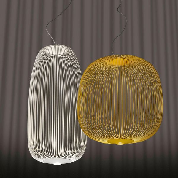 Éclairage intérieur à distance Foscarini Spokes Pendentif Lumières LED Lampe suspendue LOFT Industriel Fer Cage À Oiseaux Lustre Suspension Luminaire