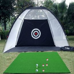 Indoor Outdoor 2M * 1.4m * 1m Golf Practice Net Golf Ritting Cage Garden Grasland Practice Tent Golf Training Equipment