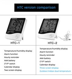 Binnensoor buiten digitale temperatuur vochtigheid meter HTC-1 HTC-2 thermometer hygrometermeter voor huis Mini Room-koelkast