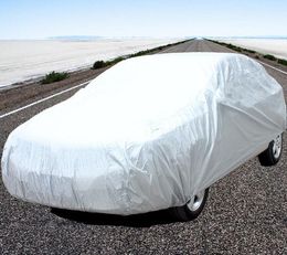 Cubierta completa de coche para interiores y exteriores, protección resistente al polvo de la nieve y los rayos UV del sol de una sola cubierta, tamaño S M L XL XXL, material PEVA