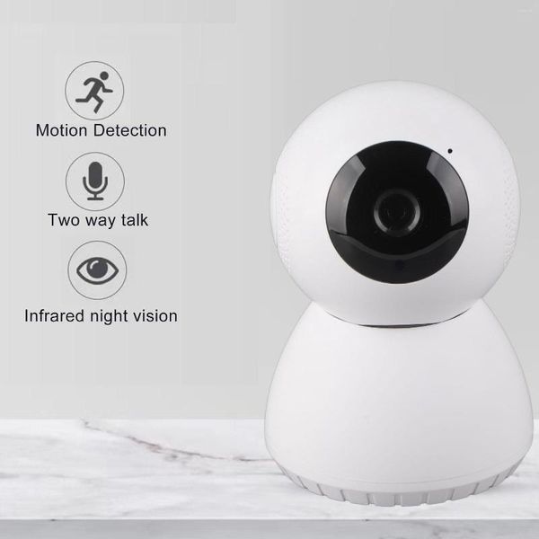 Cámara de seguridad interior 1080p WiFi visión nocturna detección de movimiento conversación bidireccional seguimiento automático para mascota de oficina en casa