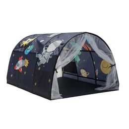 Tentes d'intérieur pour tout-petits Tentes d'intérieur pour enfants Lit à baldaquin Espace d'intimité de rêve Tentes de couchage complètes pour deux lits simples -Up Frame 240109