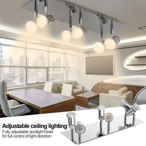 Éclairage sur rail d'intérieur LED Simple Multi-head Spotlight Light Modern Lamp Wall Focus Spot l