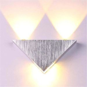 Applique murale d'intérieur lumière de la maison 3W 9W LED Triangle Luminaire en aluminium Salon Allée Chambre Éclairage de chevet Applique Lampes modernes