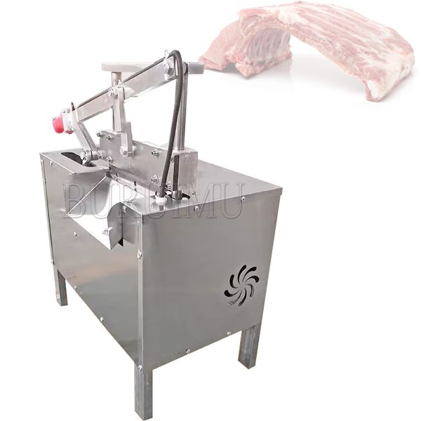 Table commerciale industrielle Poisson électrique Porc Vache Boeuf Viande congelée Steak Bâton Os Côtelettes de porc Scie à ruban Cutter Machine de découpe