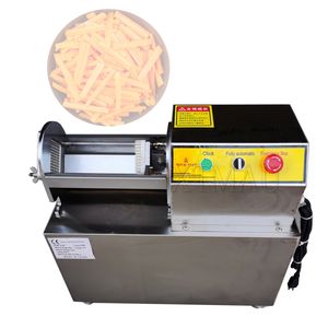 Industriële elektrische cassave-wortelstripsnijmachine Automatische fritessnijmachine