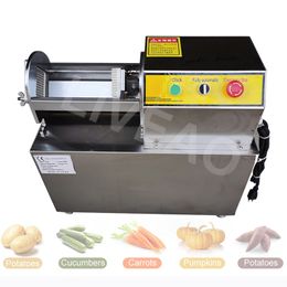 Máquina cortadora de tiras de zanahoria y yuca eléctrica de cocina Industrial, cortadora automática de patatas fritas