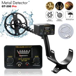 Detectores de metales industriales GT200 Pro Detector de metales Detector de oro de metal de hierro subterráneo de alta sensibilidad De Matales Búsqueda de tesoros ajustable 230606