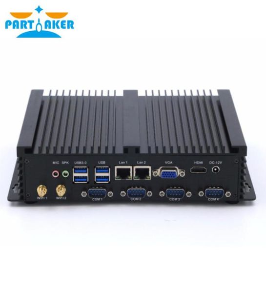 Industrial Mini PC Core i5 3317U Bureau sans ventilateur PC 4RS232 Case en alliage Linux Dual Lan Windows Rugged PC7214969