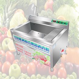 Industriële ozonsterilisatie luchtbel Fruitblad Groente Schonere Machine Plantaardige wasmachine