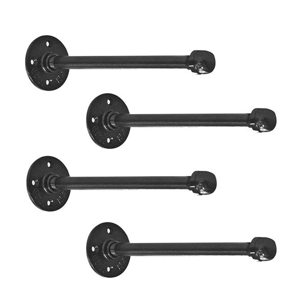 Freeshipping Industrial Pipe Shelf Brackets - Avec des supports d'étagère à vis robustes Supports de tuyau de 10 pouces pour étagères pour la ferme