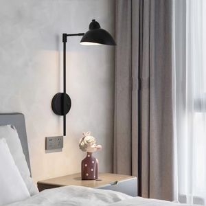 Industriële vintage wandlampen E27 Zwart verstelbaar Licht voor Loft Slaapkamer Bedide Living Room Noordse muur Miroir Lights