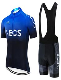 Ineos Cycling Jersey Set 2020 Pro Team Menetas de verano Summer Summer Dry Cycling Clothing 9D Babero acolchado Kit ROPA Ciclismo1475167
