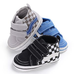 Baby baby's jongen meisje schoenen zool zacht canvas massief schoeisel voor pasgeborenen peuter krib mocasins3 kleuren beschikbaar 42
