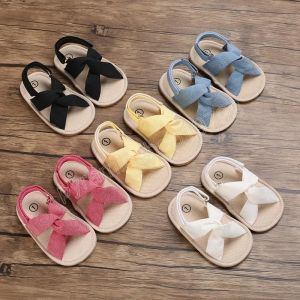 Chaussures pour bébés filles, sandales plates pour tout-petits, semelle en caoutchouc souple de qualité supérieure, antidérapantes, chaussures d'été en dentelle pour premiers pas, ZZ