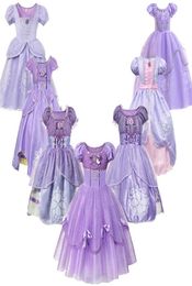 Costume de princesse Sofia pour bébés filles, vêtements de Cosplay d'halloween, robes fantaisie Sofia pour enfants en bas âge, jeu de rôle de fête 21035608564