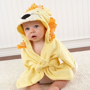 Bebé infantil de manga larga sudaderas con capucha cinturón batas de baño ropa de dormir lindos niños niñas orejas de animales albornoz con capucha batas de baño toallas VT1162