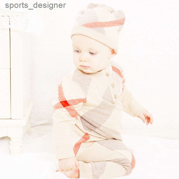 Bébé bébé barboteuses vêtements d'hiver nouveau-né bébé garçon fille tricoté pull combinaison à capuche enfant en bas âge chaud vêtements d'extérieur et chapeau B278''gg''CVO3