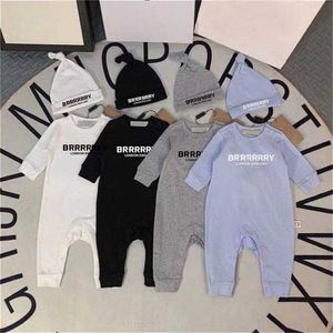 Geboren Baby Meisje Ontwerper Merk Brief Kostuum Overalls Kleding Jumpsuit Kids Bodysuit voor Baby's Outfit Romper Outfit 220105