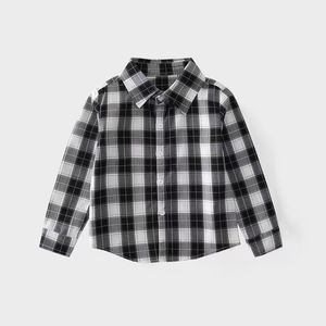 babyjongen kleedt mode kind shirts geruite designer peuter jongens herfstkleding sets katoen materiaal 100-160 cm