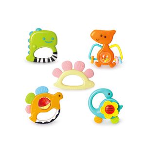 Jouets de dinosaure pour bébé Ensemble de hochets pour bébé Anneau de dentition Main Grab and Spin Shaker Jouet sensoriel de dentition Nouveau-né Bébés Cadeaux d'anniversaire pour 3 6 9 12 mois Tout-petits Garçons Filles