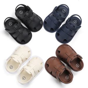 Infant Fashion Pu Leather First Walkers Baby Boys Chaussures formelles Born Sandales respirantes enfants