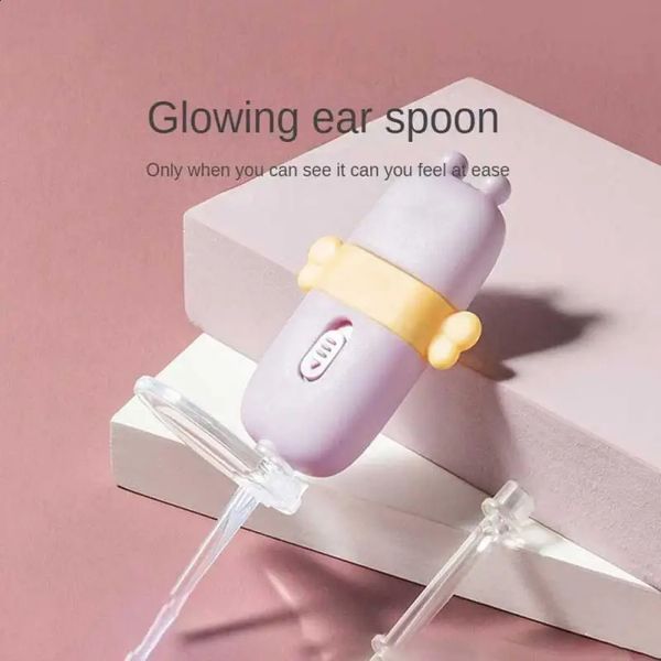 Lampe de poche pour bébé ne fait pas mal aux oreilles cuillère douce lumineuse donc mini cure-oreille facile à nettoyer loupe détachable pour soins de bébé 240202