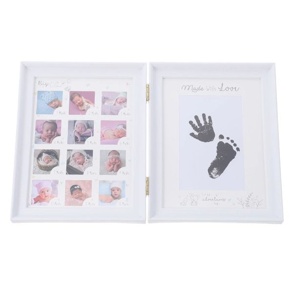 Infant Handprint Photo Frame Ink Pad Set Table Baby Footprint Kit Growth Growdren My première année